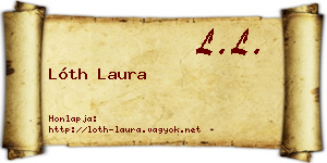 Lóth Laura névjegykártya