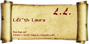 Lóth Laura névjegykártya